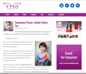 Passionate Person – Author Felicia Tan (Online)