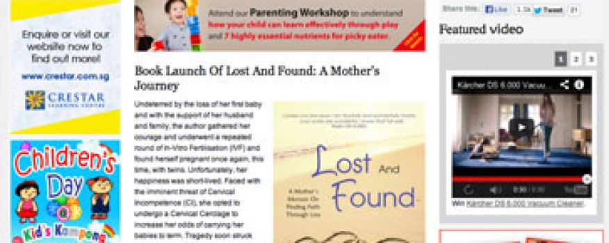 1st Publicity of Lost And Found Book – TheNewAgeParents.com (Online)